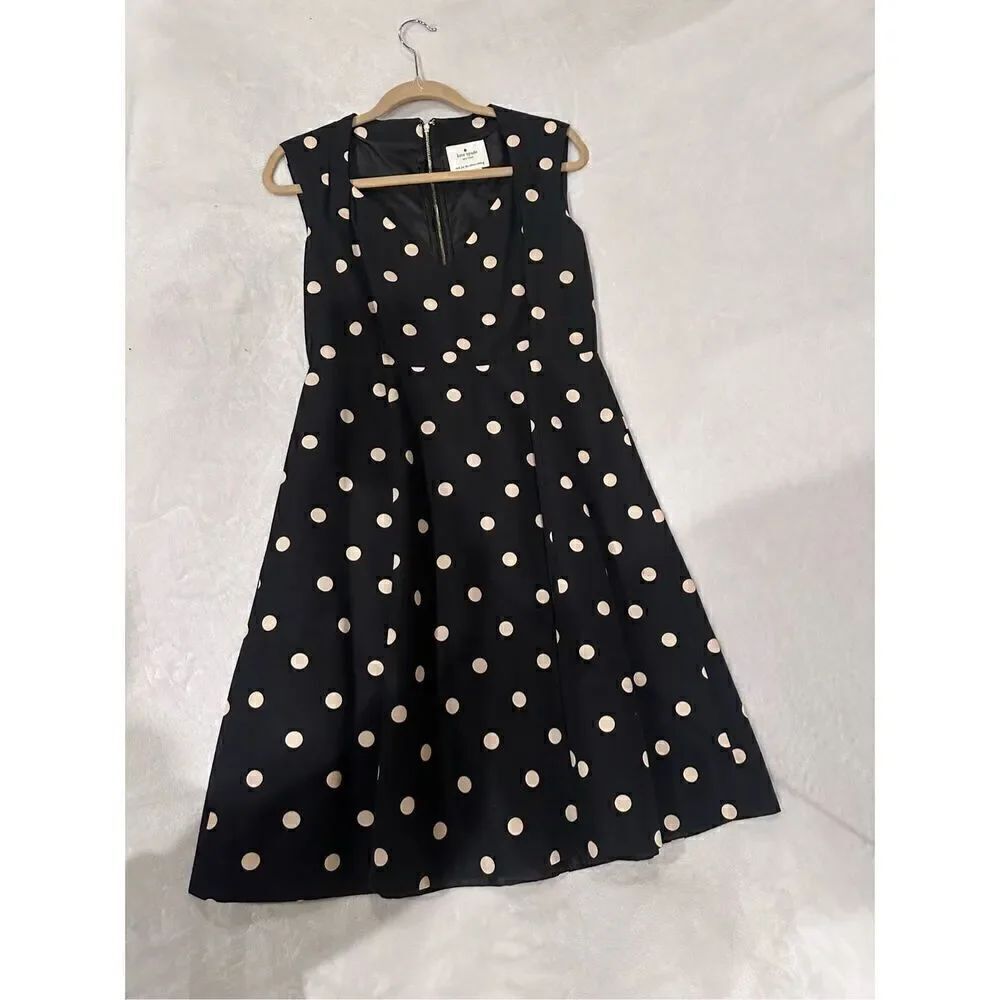 Kate spade polka dot women’s dress black size 8
